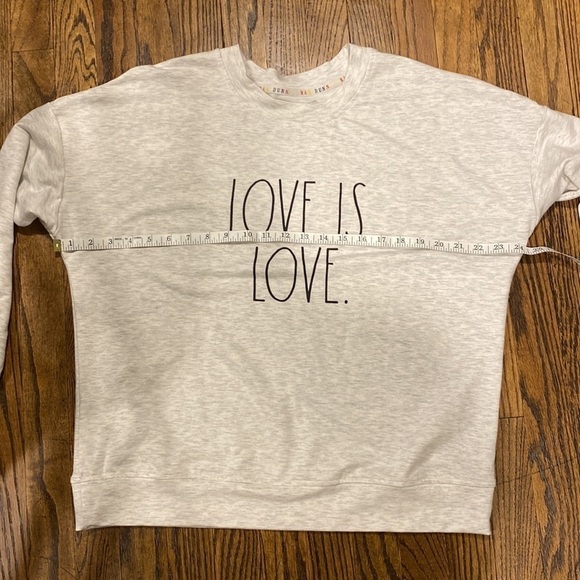 Rae Dunn Oversized Love Is Love Crew EUC - Picture 7 of 9